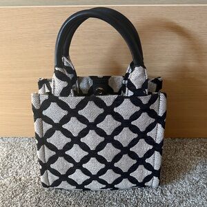 Elegant Black and Cream Women's Handbag